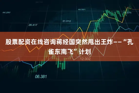 股票配资在线咨询蒋经国突然甩出王炸——“孔雀东南飞”计划